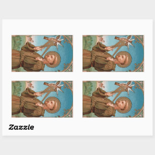 Sticker Rectangulaire Saint François d'Assise, Pater Seraphicus (SAU 040