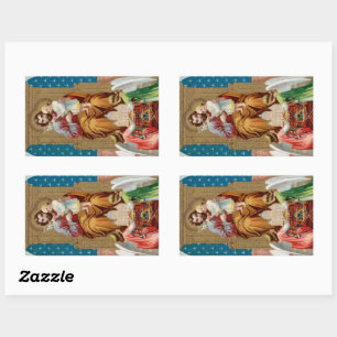Sticker Rectangulaire Saint Joseph, Toddler CC, Anges avec modèle du Vat
