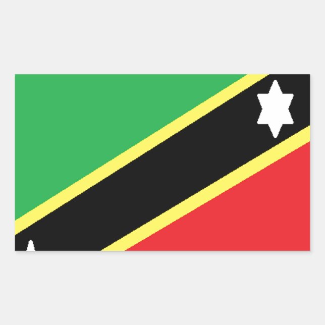 Sticker Rectangulaire Saint-Kitts-et-Nevis (Devant)