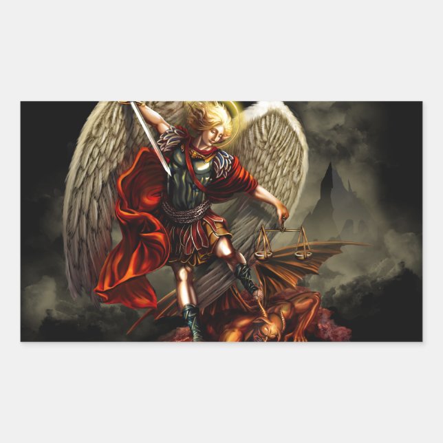 Sticker Rectangulaire Saint Michel l'Archange (Devant)