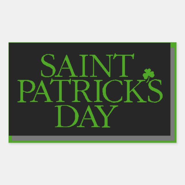 Sticker Rectangulaire Saint Patrick's Day (Devant)