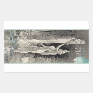 Sticker Rectangulaire Saint Valentin ange et déesse