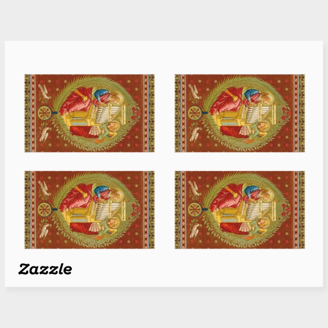 Sticker Rectangulaire Sainte Cécile de Rome (SNV 36) (Feuille)