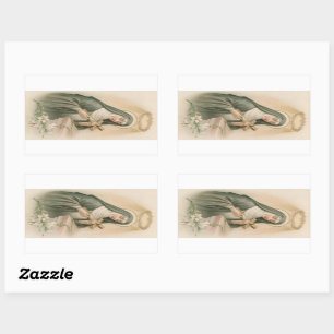 Sticker Rectangulaire Sainte-Rita de Cascia (M 015)