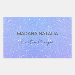 Sticker Rectangulaire Salon de beauté parties scintillant Ombre