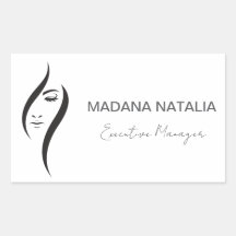 Salon De Beauté Simple Minimal Blanc Et Noir