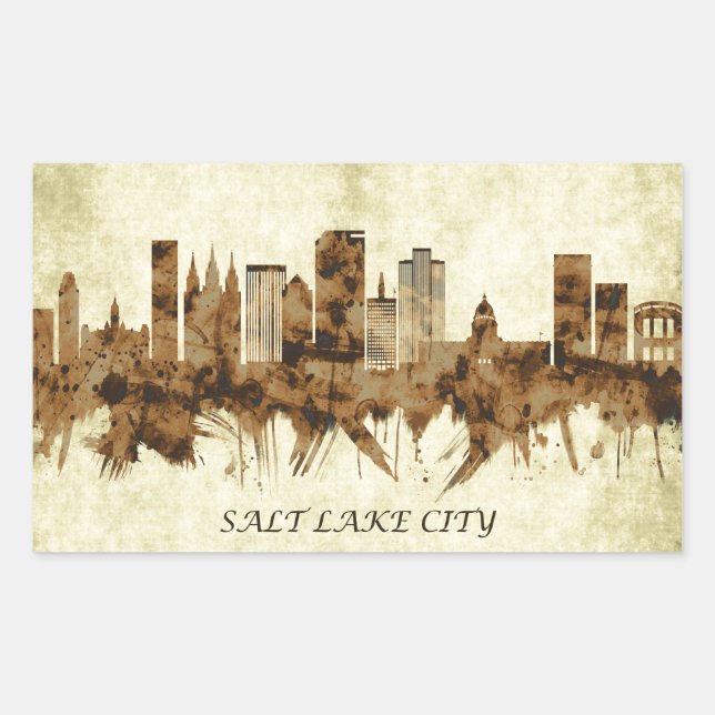 Sticker Rectangulaire Salt Lake City (Devant)