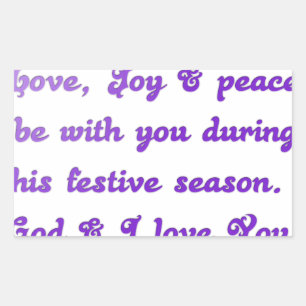 Sticker Rectangulaire Salutation de la saison festive "Cher ami"