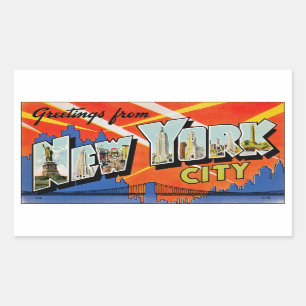 Sticker Rectangulaire Salutations de New York