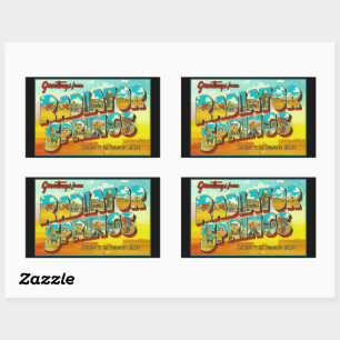 Sticker Rectangulaire Salutations de Radiator Springs Arizona