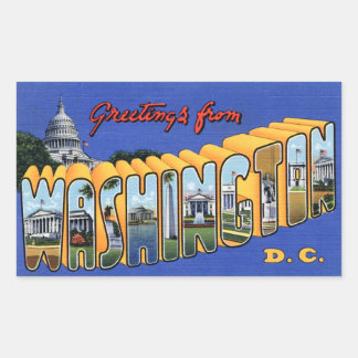 Sticker Rectangulaire Salutations de Washington DC !