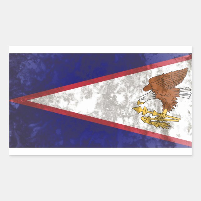 Sticker Rectangulaire Samoa américaines (Devant)