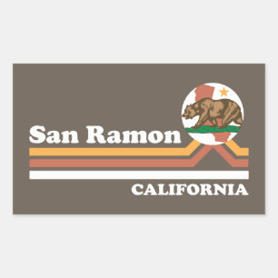 Sticker Rectangulaire San Ramon, Californie vintage