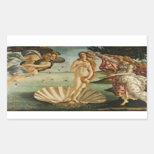 Sticker Rectangulaire Sandro Botticelli - La naissance de Vénus
