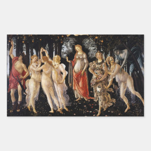 Sticker Rectangulaire Sandro Botticelli - La Primavera