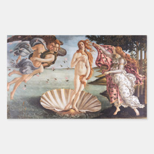 Sticker Rectangulaire Sandro Botticelli - Naissance de Vénus