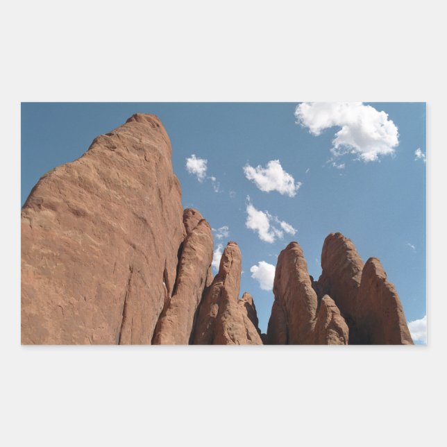 Sticker Rectangulaire Sandstone Fins Utah Desert Photo (Devant)