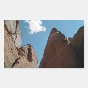Sticker Rectangulaire Sandstone Rock Fins Utah Desert Photo