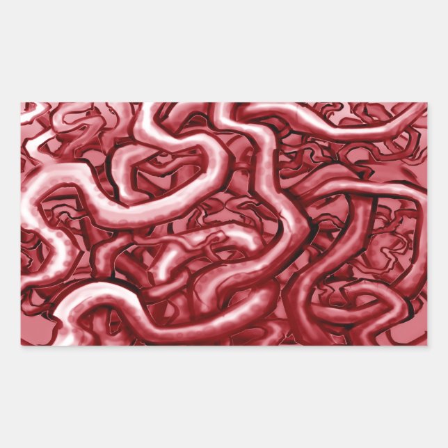 Sticker Rectangulaire Sang et intestins (Devant)
