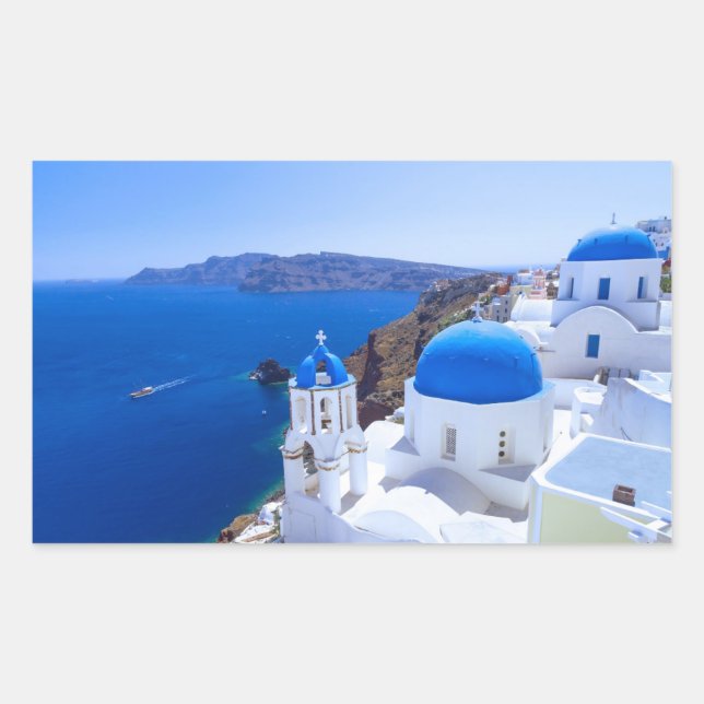 Sticker Rectangulaire Santorin (Devant)