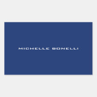 Sapphire Bleu Minimaliste Plaque Lisible Moderne