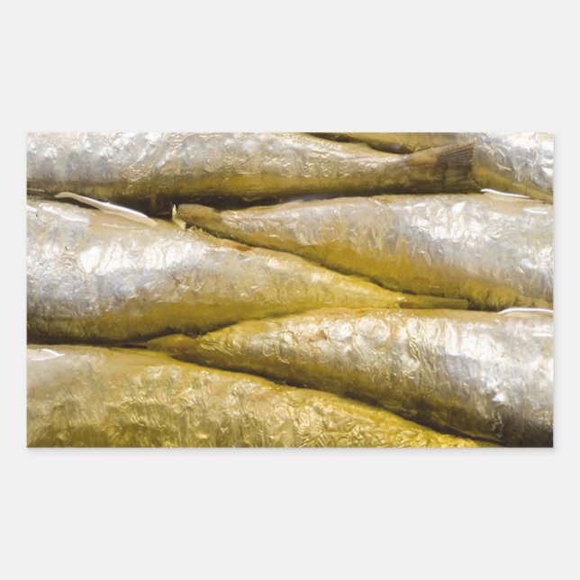 Sticker Rectangulaire Sardines en conserve (Devant)