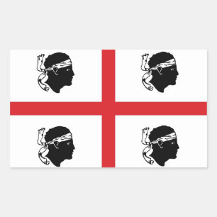Sticker Rectangulaire sardinia drapeau italie île ethnique