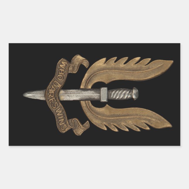 Sticker Rectangulaire SAS britannique (Devant)