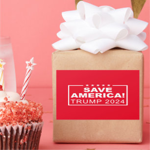 Sticker Rectangulaire Sauvez l'Amérique Trump 2024