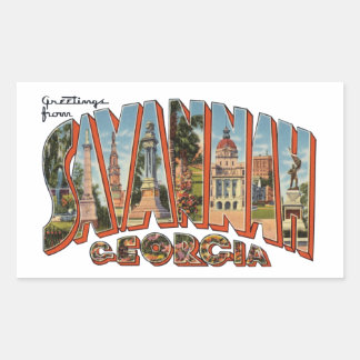 Sticker Rectangulaire Savannah GA