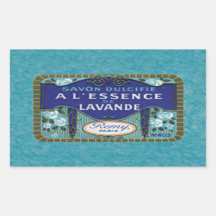 Sticker Rectangulaire Savon antique de lavande française