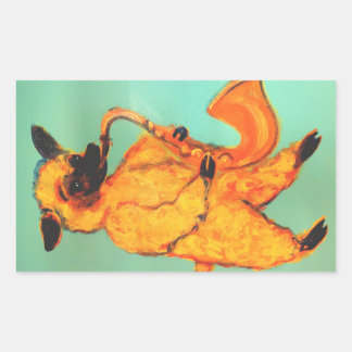 Sticker Rectangulaire Saxophone : mouton