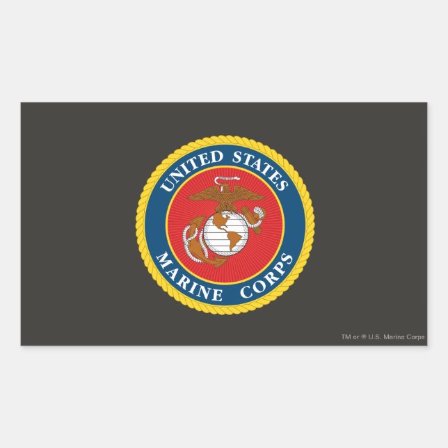 Sticker Rectangulaire Sceau 1 du Corps maritime (Devant)
