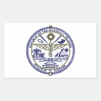 Sticker Rectangulaire Sceau national des Îles Marshall