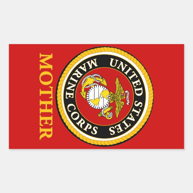 Sticker Rectangulaire Sceau officiel de la marine américaine - Mère (Devant)