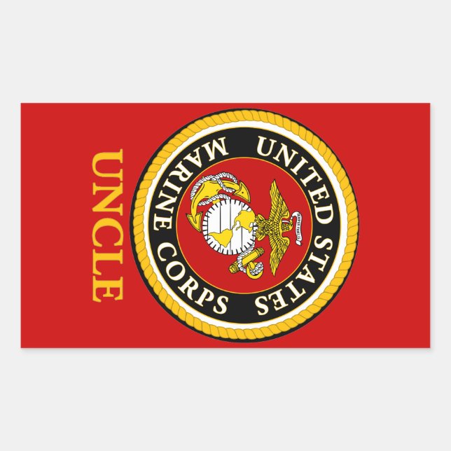 Sticker Rectangulaire Sceau officiel de la marine américaine - Oncle (Devant)