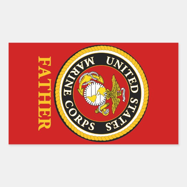 Sticker Rectangulaire Sceau officiel de la marine américaine - Père (Devant)