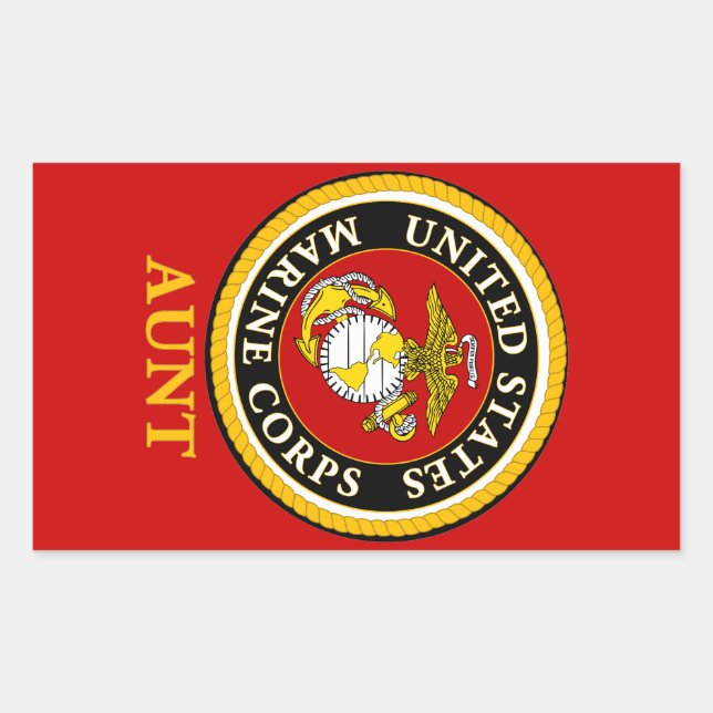 Sticker Rectangulaire Sceau officiel de la marine américaine - Tante (Devant)