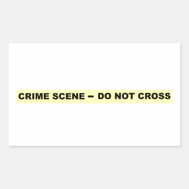 Sticker Rectangulaire Scène criminelle - Ne pas traverser (Devant)