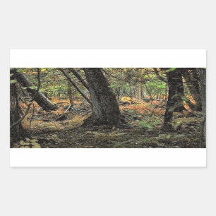Sticker Rectangulaire Scène forestière automnale