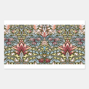 Sticker Rectangulaire Schéma floral William Morris Snakeshead