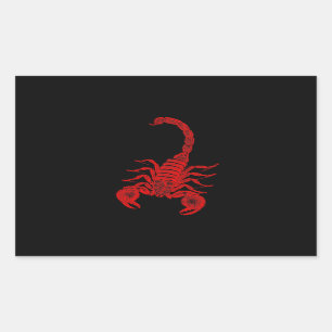 Sticker Rectangulaire Scorpion d'illustration vintage des années 1800 Sc