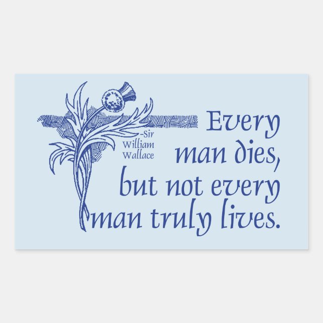 Sticker Rectangulaire Scotland Cote, Sir William Wallace, Thistle (Devant)