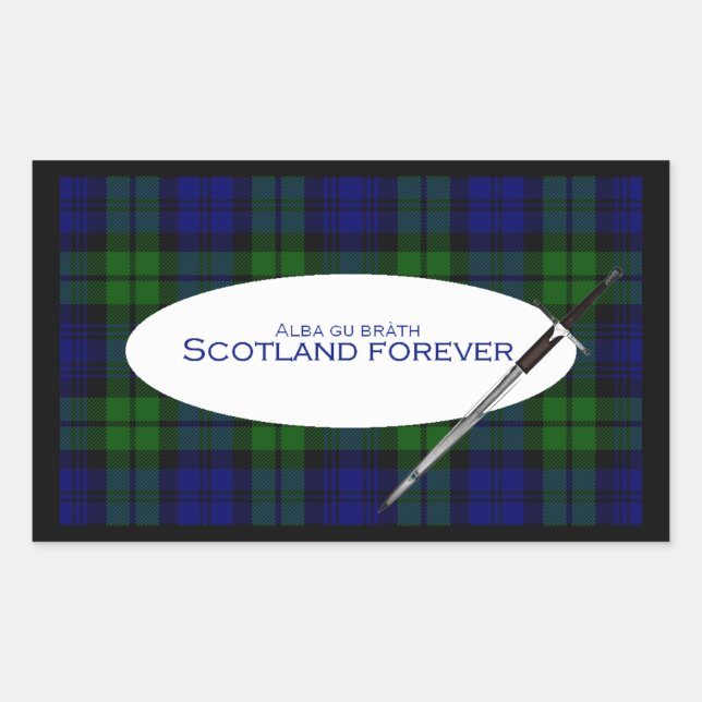 Sticker Rectangulaire Scotland Forever Alba gu bràth (Devant)