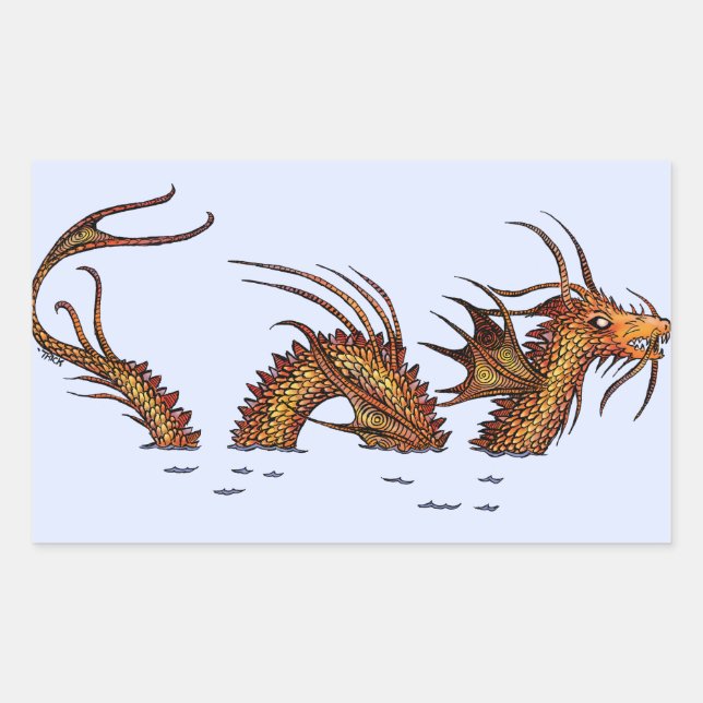Sticker Rectangulaire Sea Dragon (Devant)