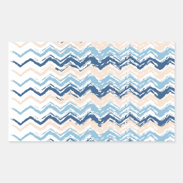 Sticker Rectangulaire Seashore Scribble ZigZag (Devant)