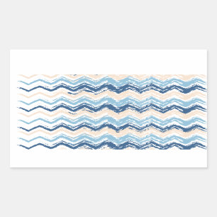 Sticker Rectangulaire Seashore Scribble ZigZag
