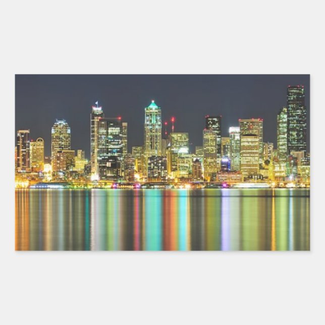 Sticker Rectangulaire Seattle line (Devant)