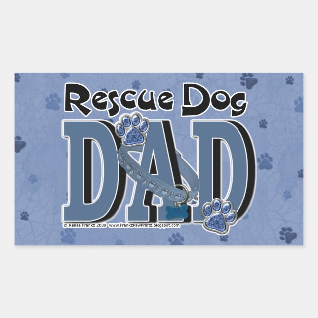 Sticker Rectangulaire Secourir le chien DAD (Devant)