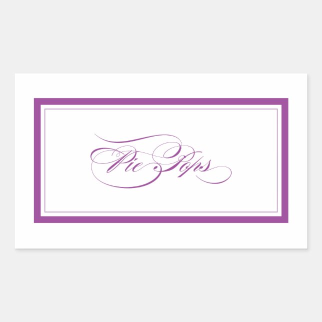 Sticker Rectangulaire Secteurs personnalisés (Devant)